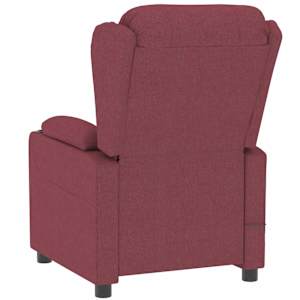 Elektrické polohovací křeslo vínové textil - obrázek 6