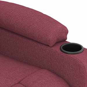 Elektrické polohovací křeslo vínové textil - obrázek 8