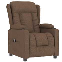 vidaXL Relaxsessel Elektrisch Braun Stoff