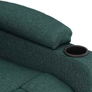 Elektrické polohovací křeslo tmavě zelené textil - obrázek 8