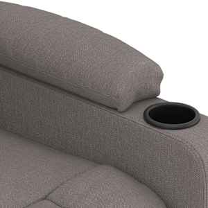 Elektrické polohovací křeslo taupe textil - obrázek 8