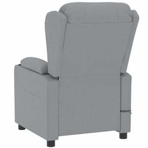 Elektrické masážní křeslo světle šedé textil - obrázek 6