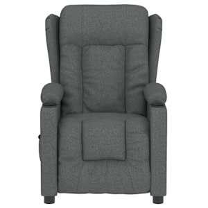 Elektrické masážní křeslo tmavě šedé textil - obrázek 4