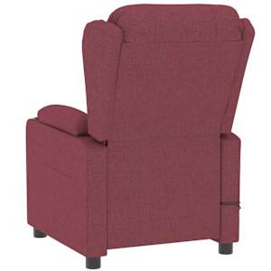Elektrické masážní křeslo vínové textil - obrázek 6