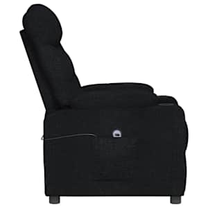 Elektrické polohovací křeslo černé textil - obrázek 5
