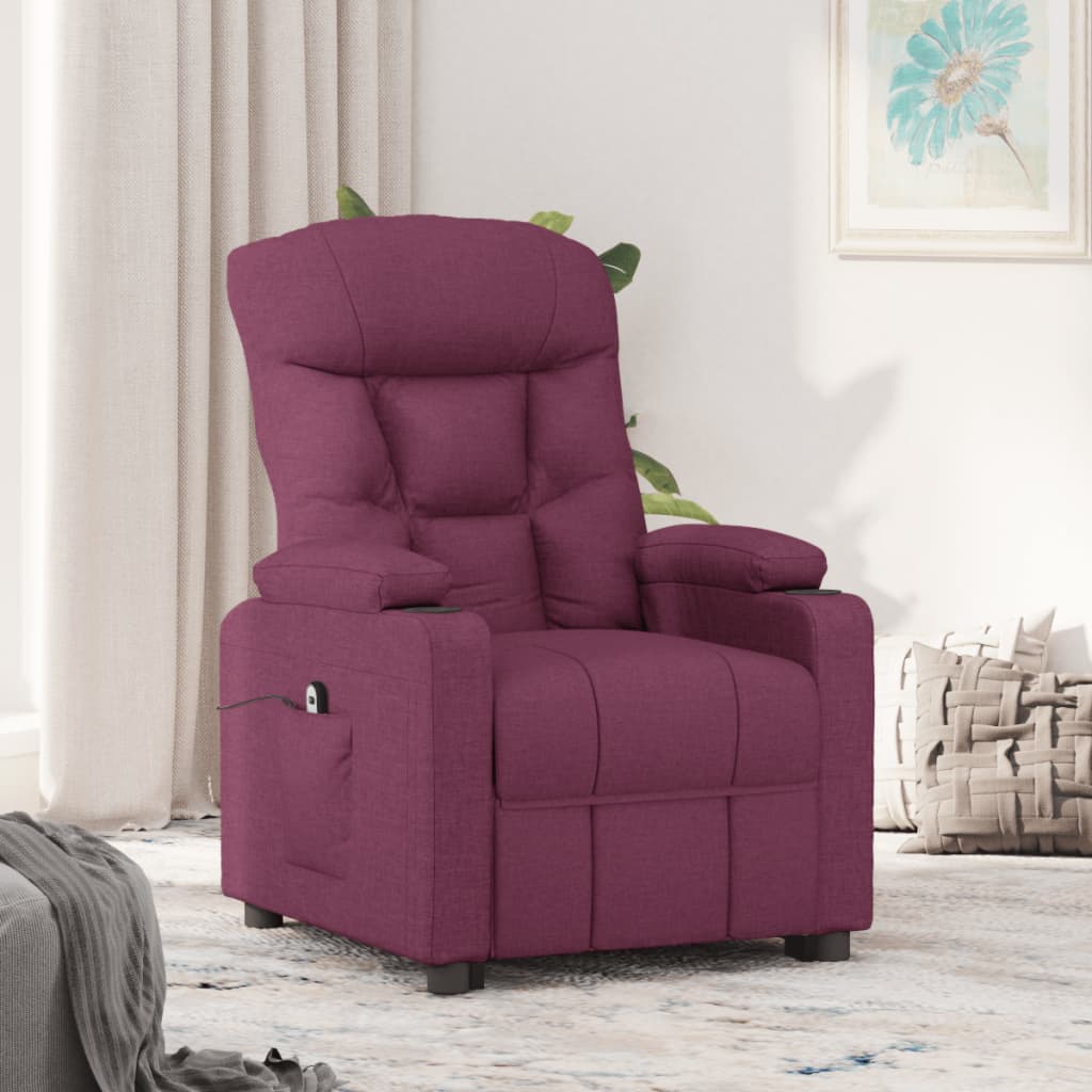 Fauteuil inclinable électrique Violet Tissu