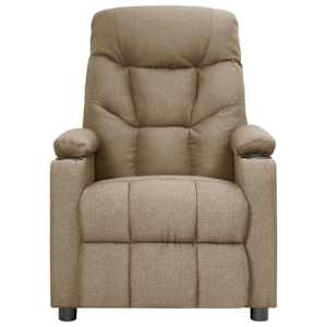 Elektrické polohovací křeslo taupe textil - obrázek 3