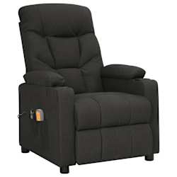 vidaXL Massagesessel Elektrisch Schwarz Stoff