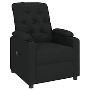 Elektrické polohovací křeslo černé textil - obrázek 3