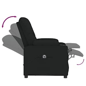 Elektrické polohovací křeslo černé textil - obrázek 7