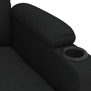 Elektrické polohovací křeslo černé textil - obrázek 8
