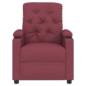 Elektrické polohovací křeslo vínové textil - obrázek 4