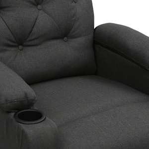 Elektrické masážní křeslo tmavě šedé textil - obrázek 8