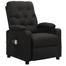 vidaXL Massagesessel Elektrisch Schwarz Stoff