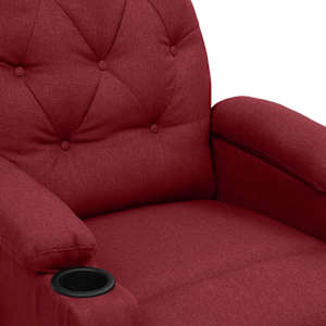 Elektrické masážní křeslo vínové textil - obrázek 8