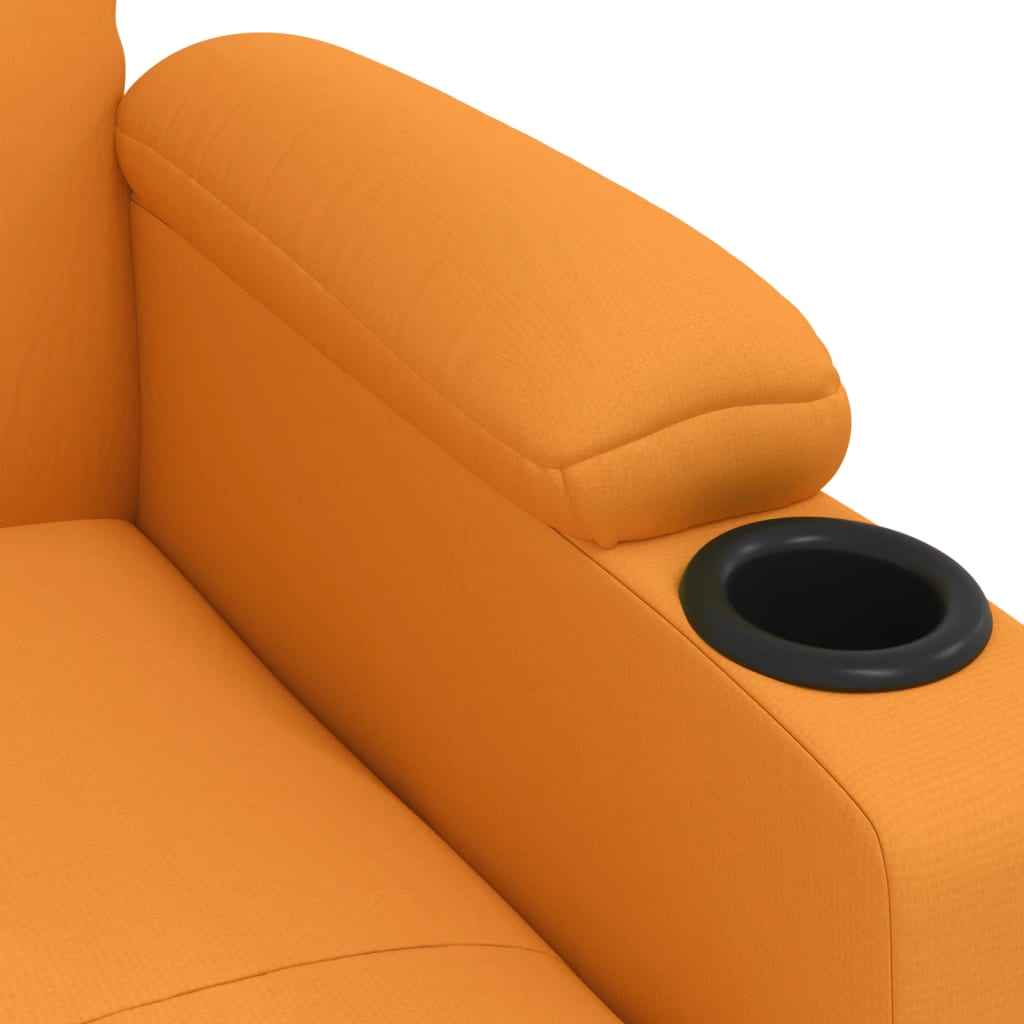 sötétsárga szövet elektromos masszázsfotel