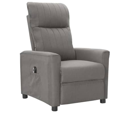 vidaXL Fauteuil inclinable électrique Gris clair Tissu