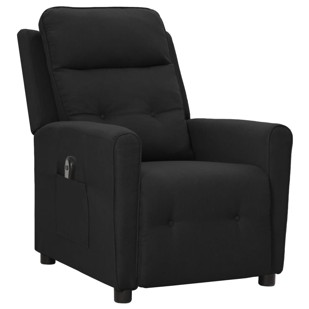 vidaXL Fauteuil inclinable électrique Noir Tissu