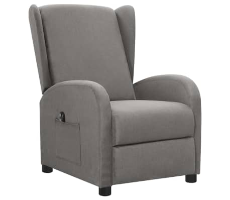 vidaXL Fauteuil inclinable électrique Gris clair Tissu