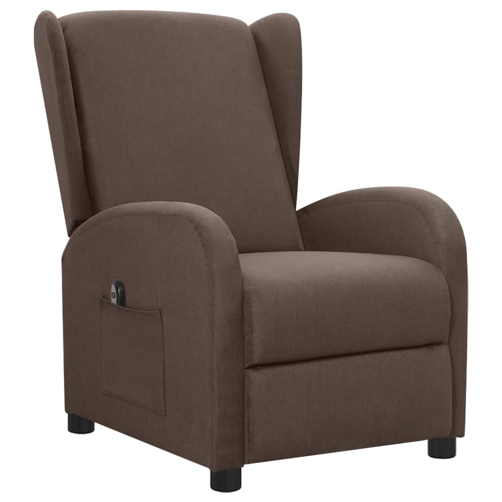 vidaXL Fauteuil inclinable électrique Taupe Tissu