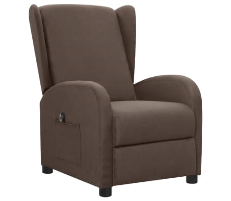 vidaXL Fauteuil inclinable électrique Taupe Tissu