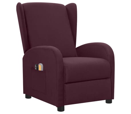 vidaXL Fauteuil électrique de massage Violet Tissu