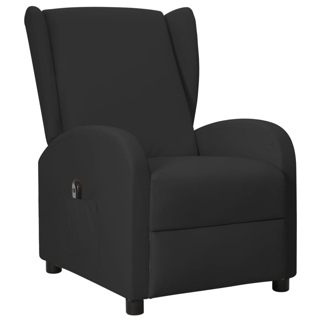 vidaXL fekete műbőr magas háttámlájú elektromos dönthető fotel