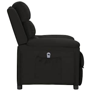 Elektrické polohovací křeslo černé textil - obrázek 4