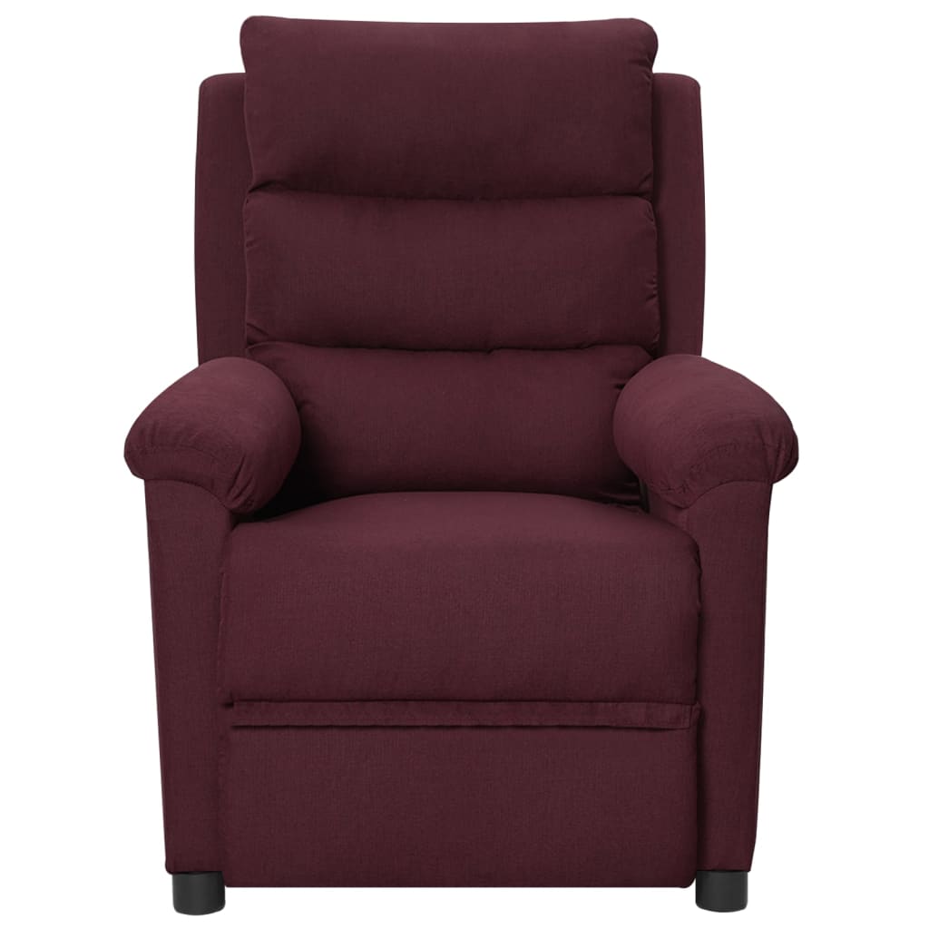 elektrisks atpūtas krēsls, atgāžams, violets audums | Stepinfit.lv