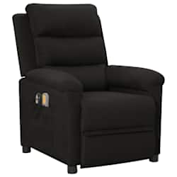 vidaXL Massagesessel Elektrisch Schwarz Stoff
