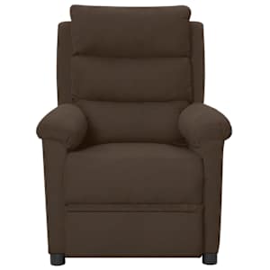 Elektrické masážní křeslo tmavě hnědé textil - obrázek 3