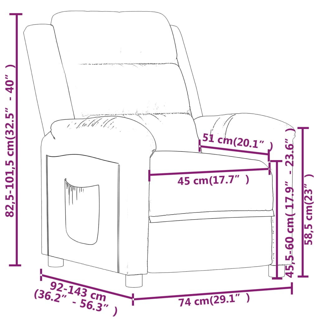 kék bársony elektromos dönthető fotel