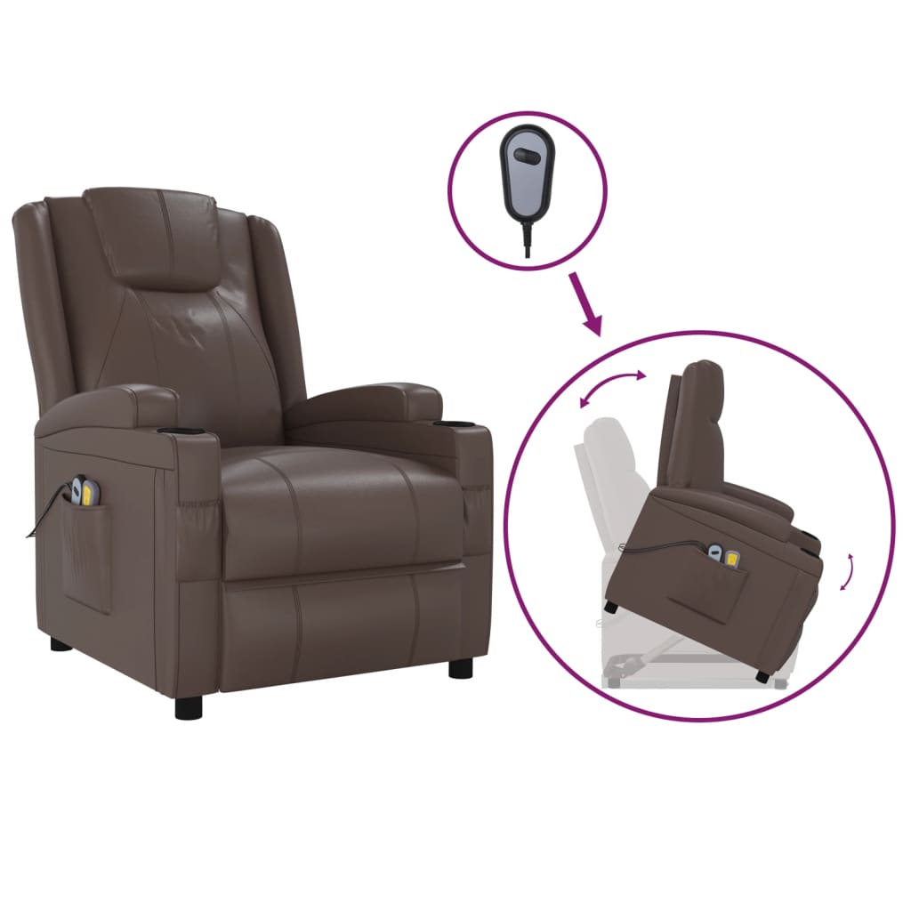 Fauteuil de massage Marron Similicuir