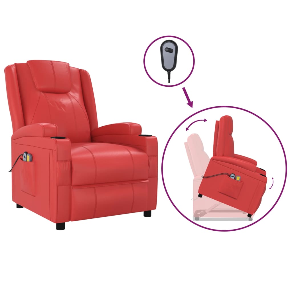 Fauteuil de massage Rouge Similicuir