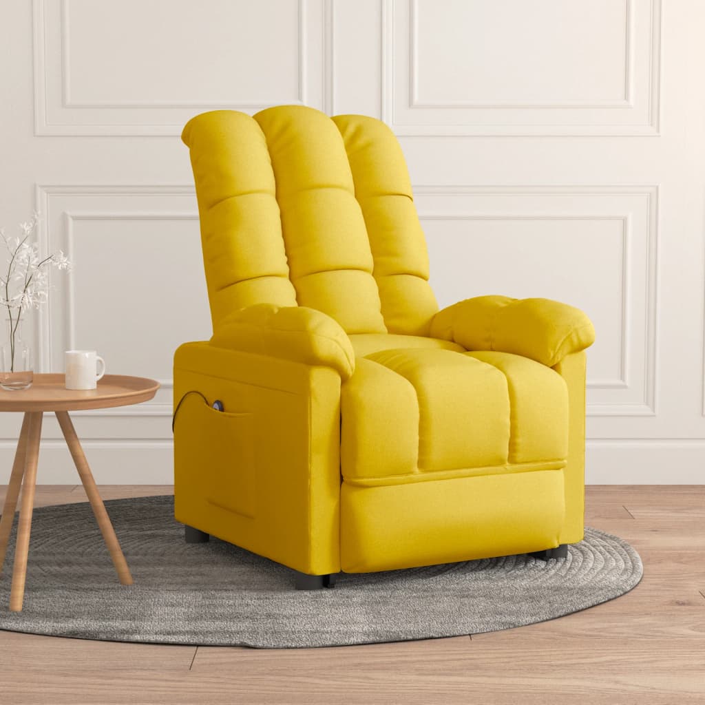 Fauteuil inclinable électrique Jaune Tissu
