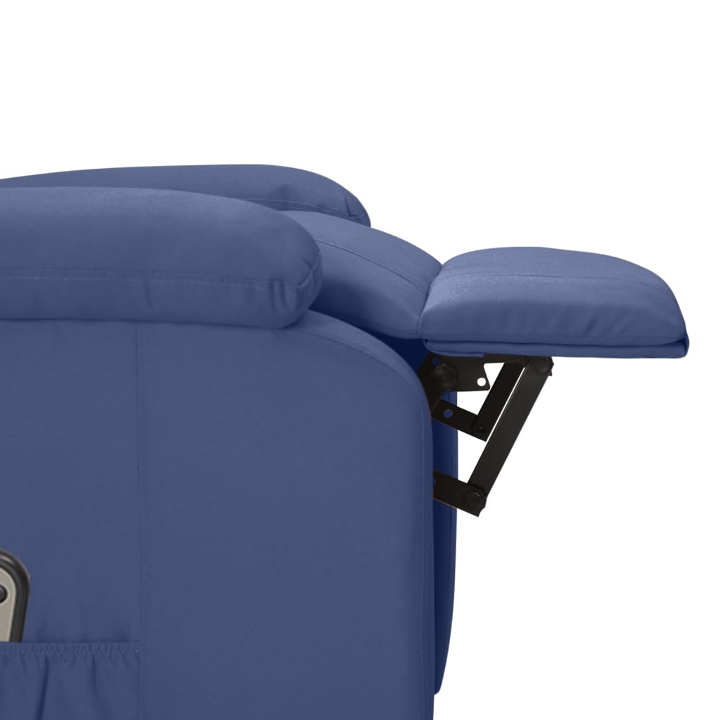 kék szövet felállást segítő fotel