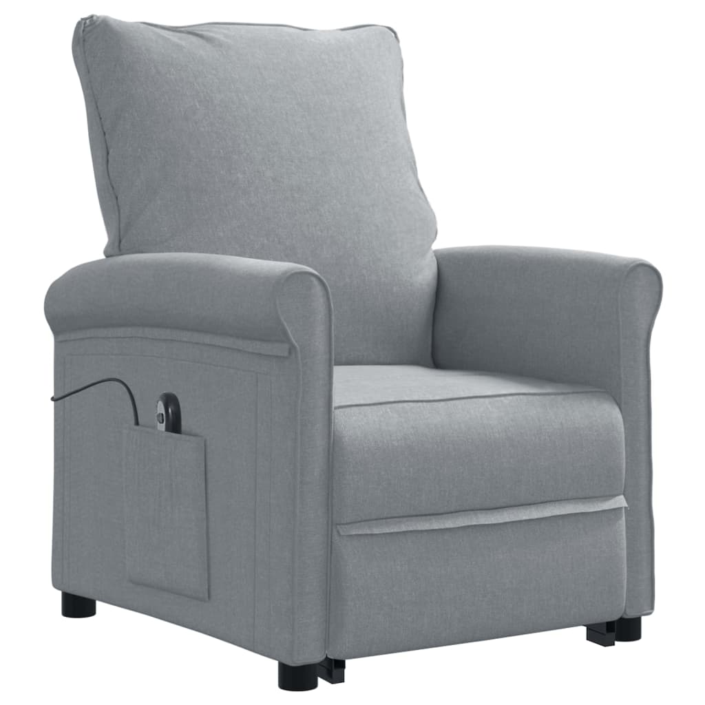 vidaXL Fauteuil Gris clair Tissu