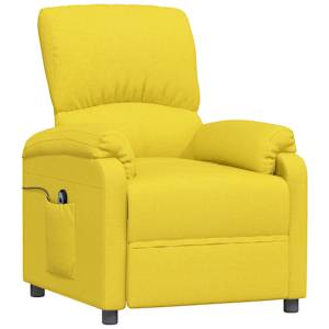 vidaXL Fauteuil inclinable &eacute;lectrique Jaune Tissu