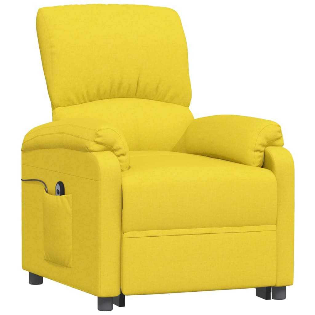 vidaXL Sillón elevable de tela amarillo