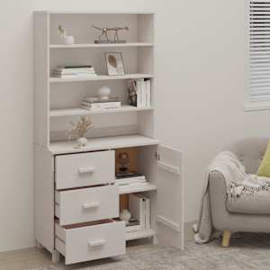 vidaXL Kaappi HAMAR valkoinen t&auml;ysi m&auml;nty