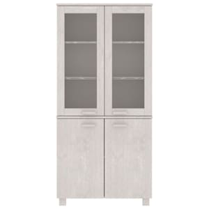 vidaXL Buffet HAMAR Bois massif de pin Blanc