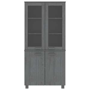 vidaXL Highboard HAMAR Solid Wood Pine Dark Grey
