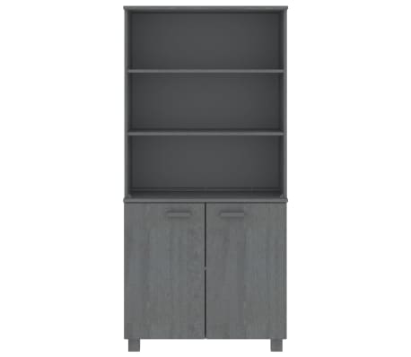 vidaXL Highboard HAMAR Solid Wood Pine Dark Grey