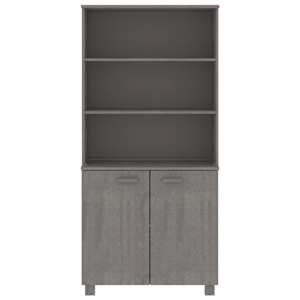vidaXL Buffet HAMAR Bois massif de pin Gris clair