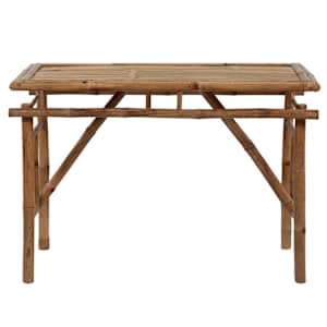 Skládací zahradní stůl 115 x 50 x 75 cm bambus - obrázek 2