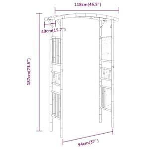 Zahradní oblouk na růže bambus 118 x 40 x 187 cm - obrázek 7