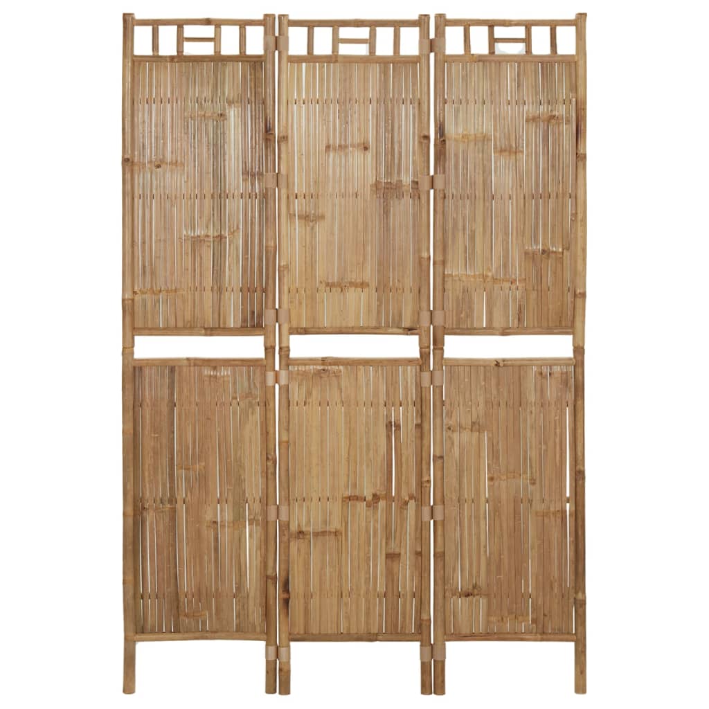 vidaXL 3-Panel Room Divider Bamboo 120×180 cm