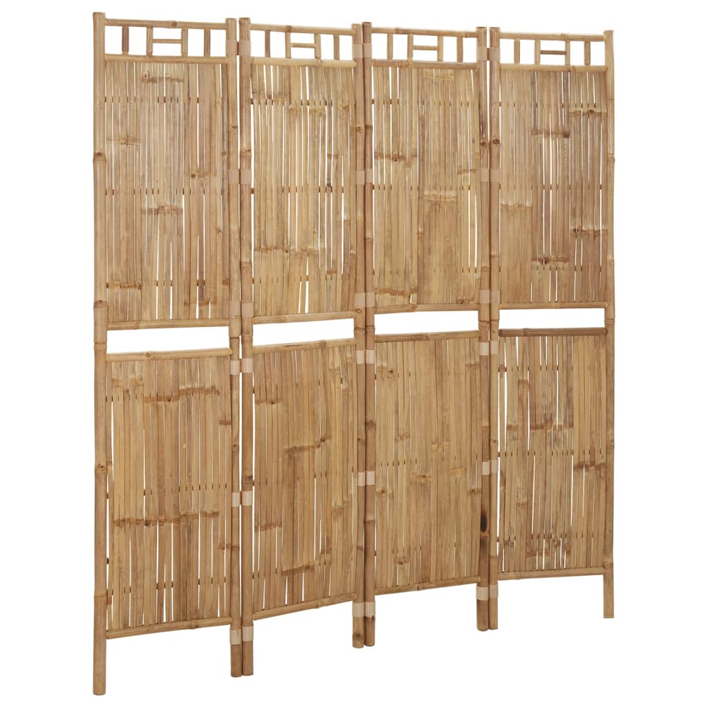 vidaXL Paravan de cameră cu 4 panouri, 160 x 180 cm, bambus
