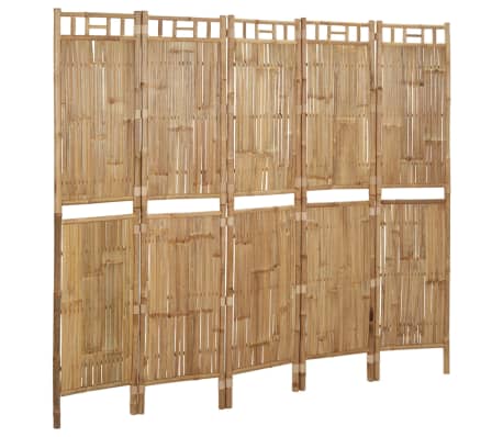 Room Divider 6 Panel Bamboo - 180cm x 300cm -(SPY-028) White main image 0