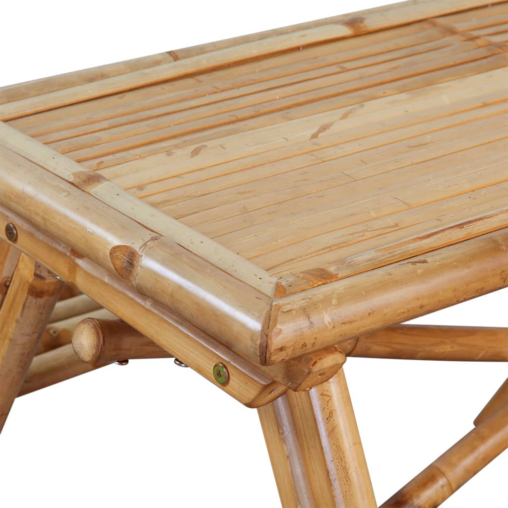 Piknikový stůl 115 x 115 x 81 cm bambus